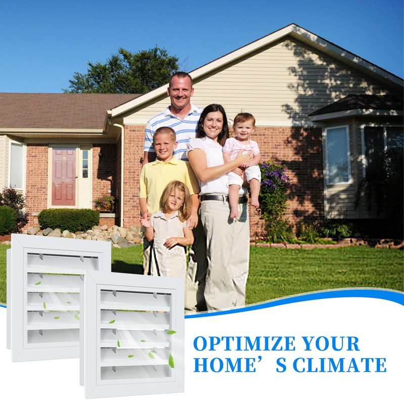 2 Pcs 10" x 10" Gable Vents for Houses Shed