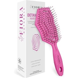 Cepillo Desenredante de Fiora Naturals – 100% Bio-amigable Cepillo Desenredante con Cerdas Ultra Suaves – Desenreda a través de enredos con facilidad 