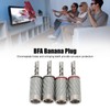 4pcs BFA Banana Plug Brass White Carbon Fiber Shell Speaker