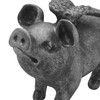 Elements 7.28x3.35x5.51 Inch Resin Silver Winged Pig Tabletop Decor