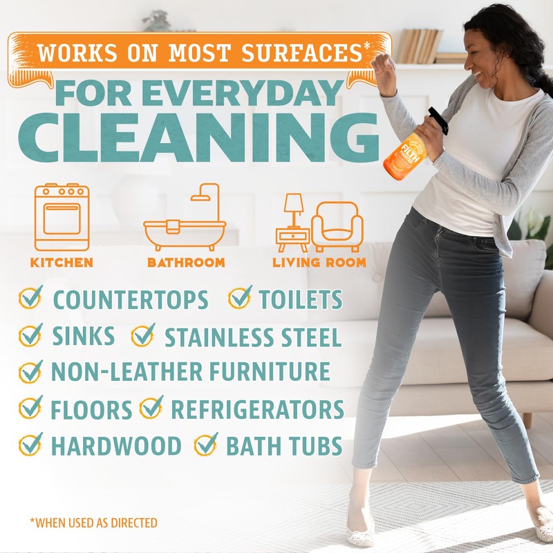 ANGRY ORANGE All-Purpose Cleaner Spray, Multipurpose for Kitchen and Bathroom,