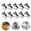 Gatuida 15pcs Metal Lapel Mic Clips Replacement Iron Lavalier Microphone