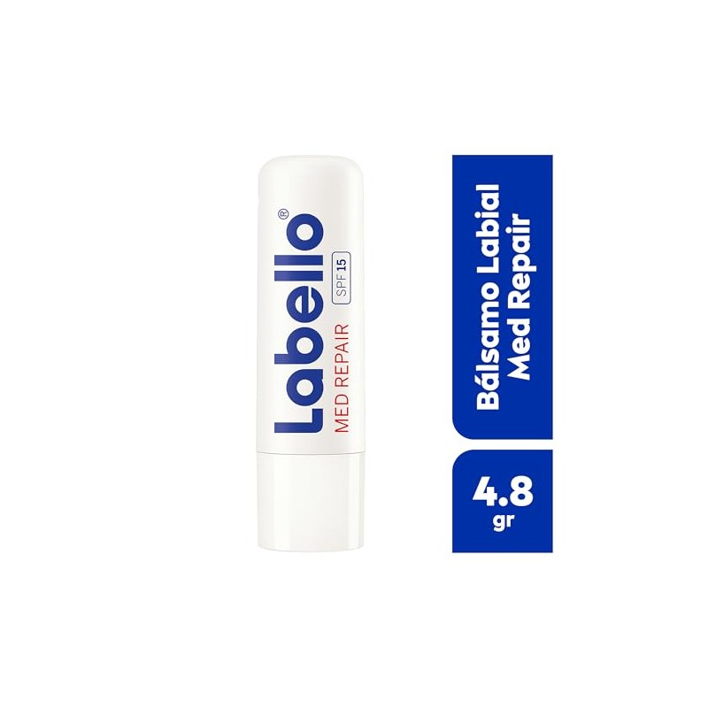 Labello Med Protection Protector Labial con SPF 15, Blanco, 4.8