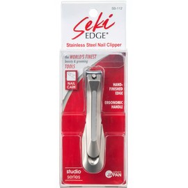 SEKI EDGE SS-112 Stainless Steel Nail Clipper Ergonomic Handle With Nail File