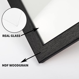 PETAFLOP Picture Frames 4 by 6 7 Pack, Black 4x6 Photo Frames Set for Wall Tabletop Horizontally or Vertically Display