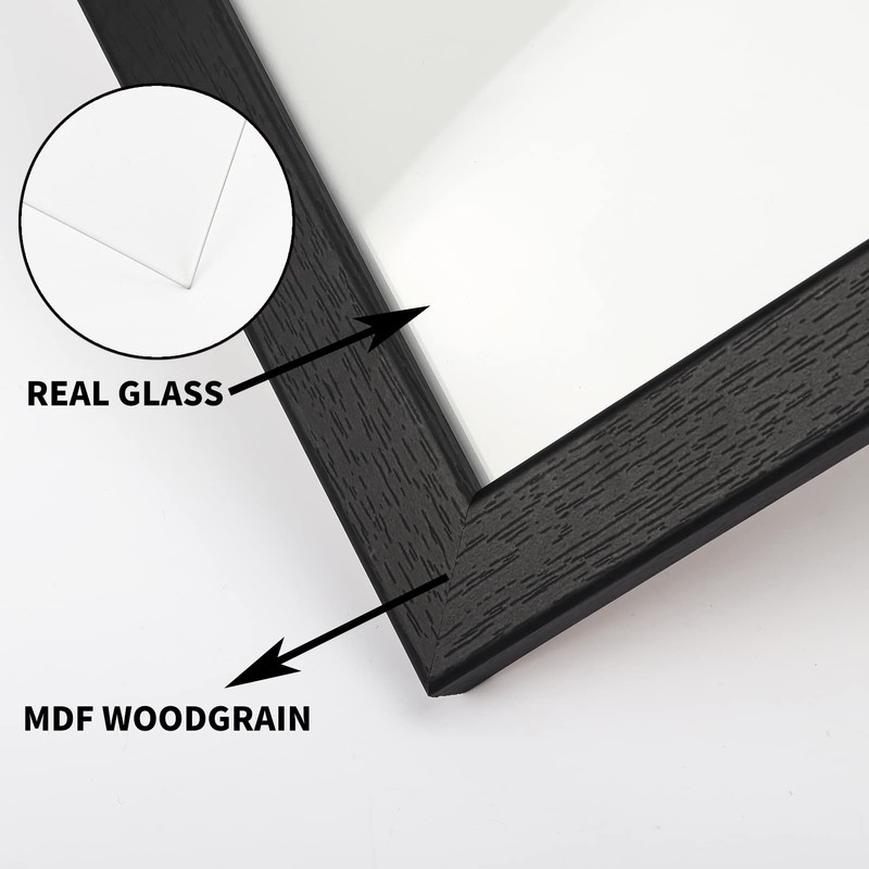 PETAFLOP Picture Frames 4 by 6 7 Pack, Black 4x6