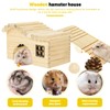 Wooden Hamster Platform and Dwarf Hamster House, Cute Syrian Tiny