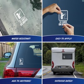 Lil' Gamer on Board Car Decal - 5" Gaming Baby on Board Sticker for Cars White Video Game Baby on Board Sign