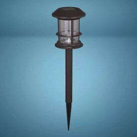 Patriot Lighting 4 Pack Solar Treehouse Path Landscape Light Bright White LED Clear Glass Bronze