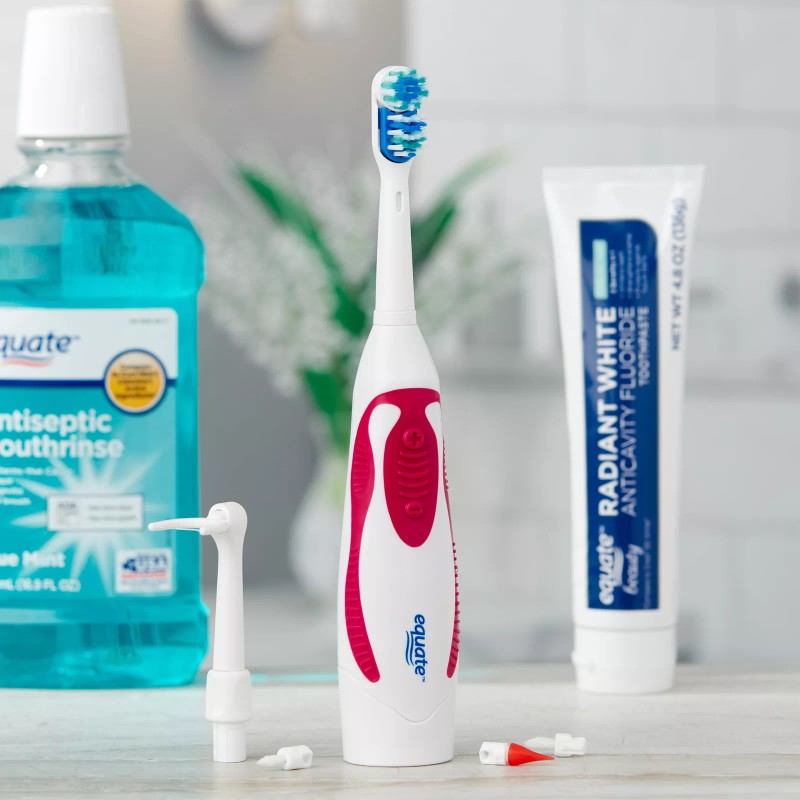Equate Dual Motion Power Oral Care Kit with Interdental Tools,