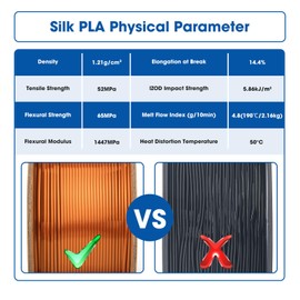 Silk PLA Filament 1.75mm, PLA Filament 1.75mm Silk Shiny 3D Printer Filament, 1kg*4 Cardboard Spool, Dimensional Accuracy +/- 0.03 mm, Fit Most FDM Printer(Silver+Gold+Copper+Bronze)