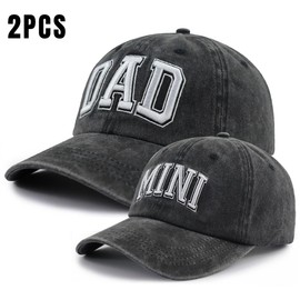 Dad and Baby Matching Outfits Hat, 2PCS Father Daughter Gifts Baseball Cap, Father Son Matching Outfits, First Time Dad Gifts for Men Papa Pappy