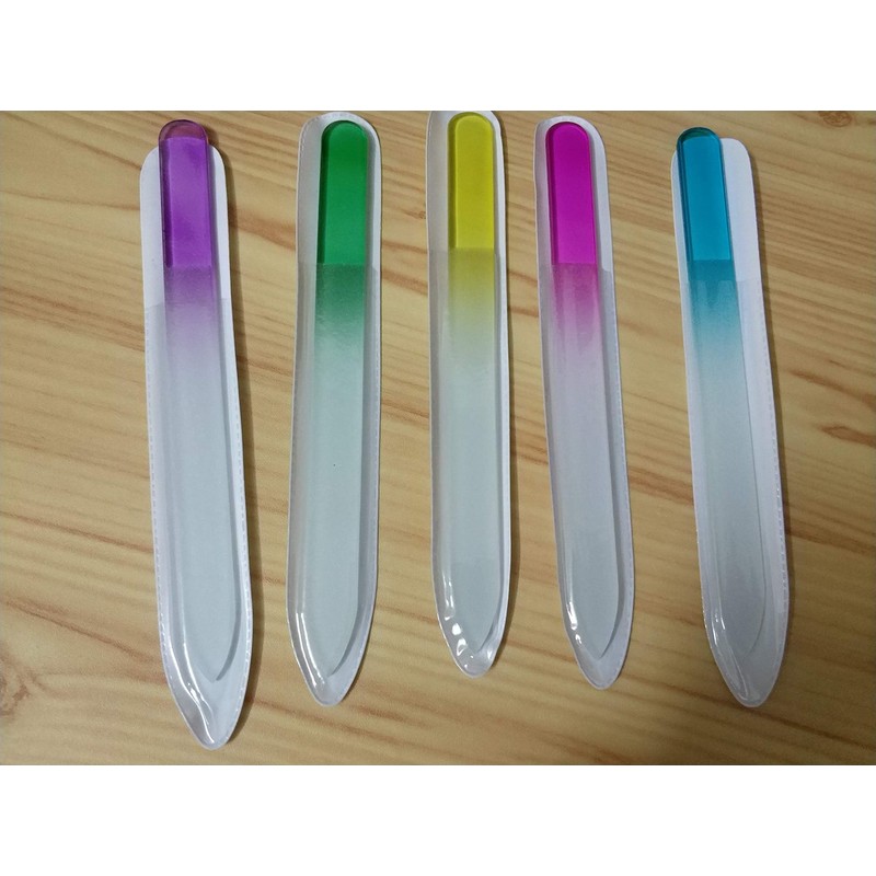 Premium Crystal Glass Nail Files Manicure Set, Professional Double Sided
