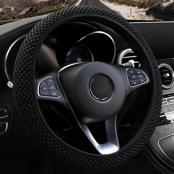 Elastic Stretch Steering Wheel Cover,Warm in Winter and Cool in