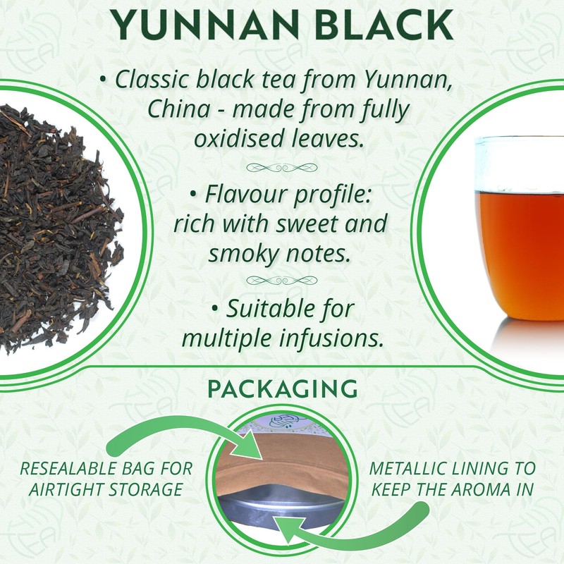 Yunnan Black Premium Loose Leaf Tea (Black, 100g)