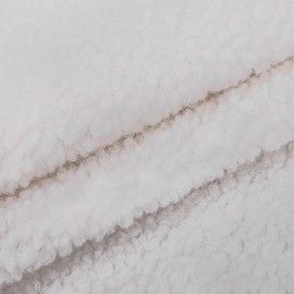 Sherpa Fleece Fabric Plush Faux Fur Fabric Lambskin Thermal Lined Material for DIY Sewing Handmade Winter Wear Costumes 63x19in(160x50cm) (white)