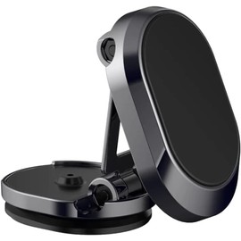Car Phone Holder Foldable Dashboard Magnetic Car Phone Mount, Alloy Magnetic Folding Phone Holder Mount 360° Rotation Dashboard Car Mount Fit for All Phones.