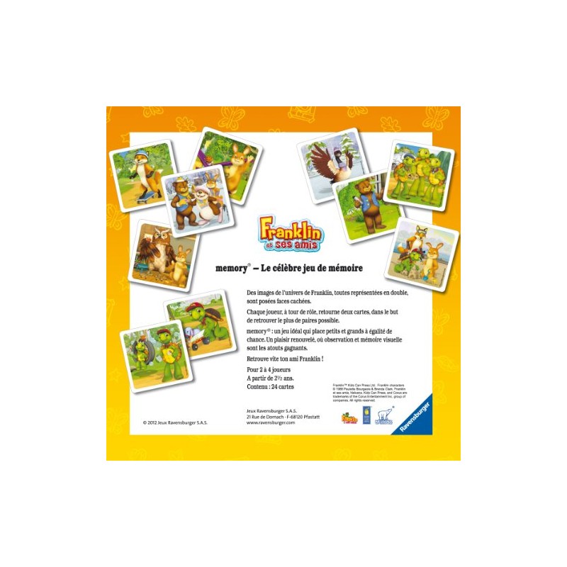 Ravensburger – 21007 – Brettspiel – Grand Memory Franklin