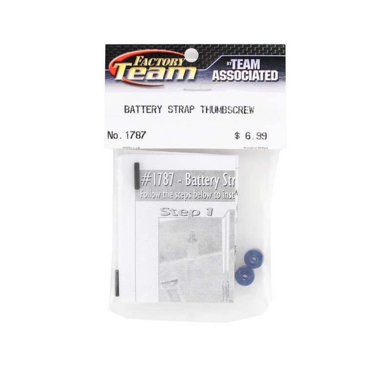 Team Associated 1787 Battery Strap Thumbscrews with Set Screws, Set