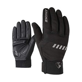 Ziener Adult Dallen Touch Long Cycling, Mountain Biking, Cycling Gloves, Long Finger with Touch Function, Breathable, Cushioning, Windproof, Softshell, Black, 9