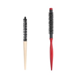2 Stück kleine Rundbürste, Mini-Haar- und Bartbürste, Styling für dünnes Haar, Pferdeschwanz, Bart, Volumen, Locken