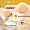 24 Pcs Magnetic Bottle Openers, Bulk Fridge Bamboo Wooden Beer