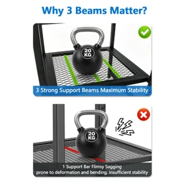 Tesmirror Adjustable Dumbbell Stand Rack Upgrade Weight Stand for Home Gym