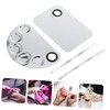 BIUDECO 2 Sets Stainless Steel Manicure Makeup with Spatulas Portable