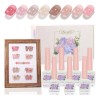 Gama De Gel Semipermanente Esmaltes Para Uñas Nude 8pcs 12ml