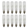 Creative Hobbies 25W T6 Incandescent Tubular Bulbs, 120V, E12 Candelabra