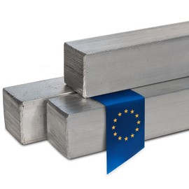 Stahl-Shop24 - Aluminium 4-sided profile - Square pressed aluminium - Square profile square bar square aluminium rod material EN AW-6060 T66 AlMgSi0.5, length: 1000 mm, dimensions: 10 x 10 mm