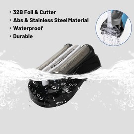 Series 3 32B Replacement Head, Series 3 Electric Shaver Replacement Head for Braun S3 Foil & Cutter Razor Heads, Applicable for Braun S3 3040s 3010s 310s 3000s 3050cc 3080s 390cc Etc 2pack