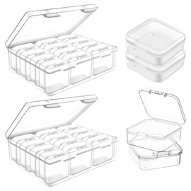 StorageContainers-26pcs Voittozege Bead Organizer Box, 26Pcs Clear Plastic Organizer Storage with Lids, Small Bead Organizer Containers Boxes for Jewelry Making DIY Screws Seeds Small Parts