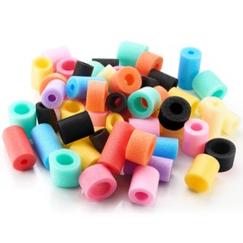 Frienda 50 Pcs Pool Noodles Bits Multicolor Craft Small Size Versatile Mixed Floating Pool Noodles Foam Rope Tube for Play or DIY Craft Multipurpose (Mixed Sizes,Regular Colors)