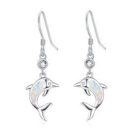 Animal Stud Earrings 925 Sterling Silver Post Infinity Clover Celtic Hoop Earring for Women Daughter Small Cute Earrings Hypoallergenic Animal Earrings, Silver, Cubic Zirconia