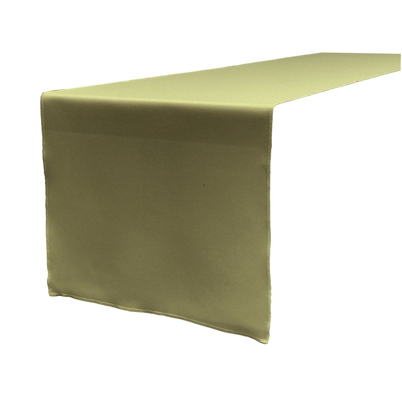 LA Linen Polyester Poplin Table Runner 14 by 108-Inch, Dark