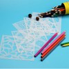 SOTOGO 25 Pcs Mix Pattern Square Shape Journal Stencil Plastic