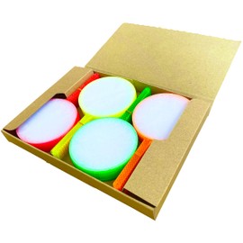 POKEPOI No. 40 Glitter Scoop Frame Disposable Super Ball Scooping Goldfish Scooping 4 Assorted Colors (Random 4 Colors from the 2nd Image), 4.7 x 4.3 x 2.4 inches (12 x 11 x 6 cm)