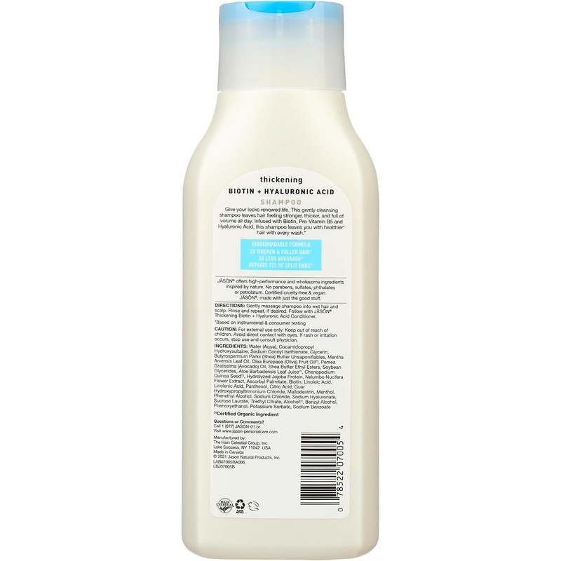 Pack of 1 x Jason Pure Natural Shampoo Restorative Biotin