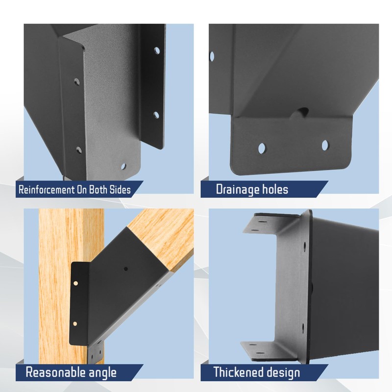 8 Pcs Pergola Brackets , 45-Degree Angle Pergola Bracket, Gazebos