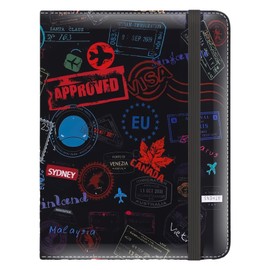 Passport Holder, RFID Blocking Passport Cover Wallet with Credit Card Slot and Boarding Pass Slot Combo, Leather Travel Documents Organizer Women Men, Travel C