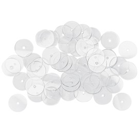 50Pcs Earring Backings, Clear Disc Pads to Stabilize Earrings Plastic Disc Pads Stabilizer Plastic Discs for Earring Backs and Jewelry Crafts Earring Backs Stopper Earlobe Support Patches