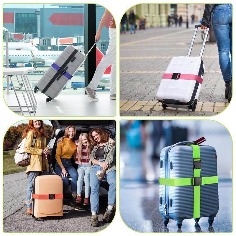 Luggage Straps for Suitcases 4 Pack, TSA Approved Travel Essentials,