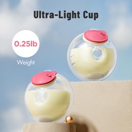 Phanpy Phanpy Wearable Breast Pump Milk Collector Cup S2, E-Rosy Breast Pump Parts, Original Phanpy Breast Pump Replacement Accessories, 24 mm Flange and 20mm Insert Included, 12 oz / 360 ml, 2 Piece