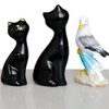 Wisifayardin 2pcs Black Cat Figurines and Statues for Home Decor