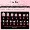 NOVO OVO Sharp Square Toenails for Gluing, Baby Pink Artificial