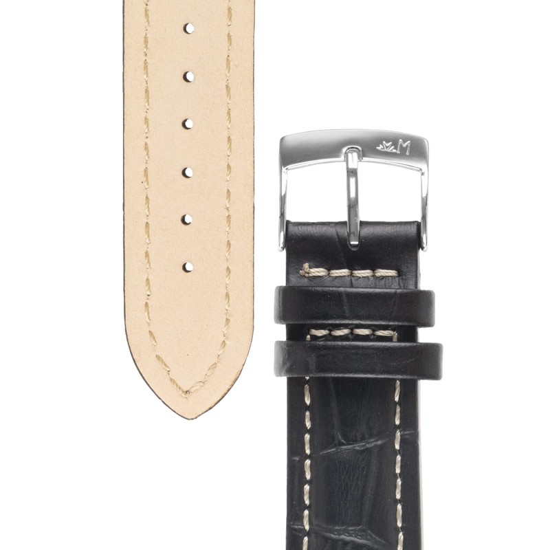 [モレラート]MORELLATO 時計バンド PLUS プラス 20mm ブラック 牛革型押し U3252 480 019