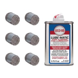 Combo - 3.75 oz Can of Weld-Aid Wire Lubricant and Bag of 6 Lube Pads 007040 and 007060