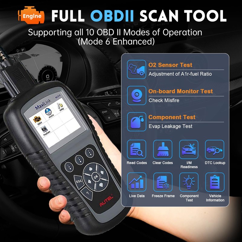 Autel Maxilink ML619 OBD2 Scanner, New Autel Scanner Upgraded Version