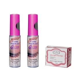 Prosa Tratamiento en Mascara para Pestañas Crystal Protein Gel 18g 2 Piezas | 1 Jabón 50gr La Artesanal
